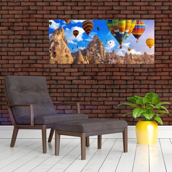 Slika - Baloni na vroč zrak, Kapadokija, Turčija. (120x50 cm)