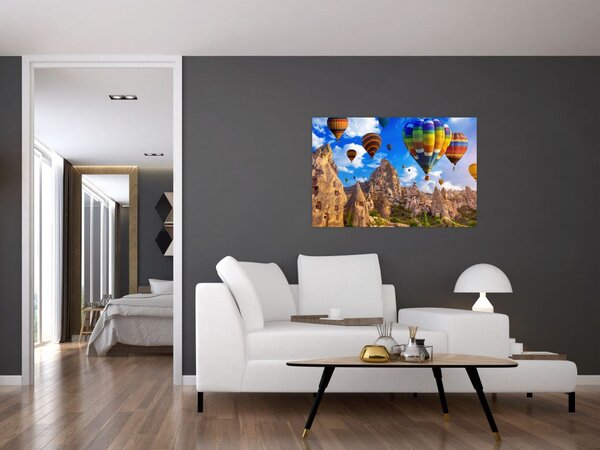 Slika - Baloni na vroč zrak, Kapadokija, Turčija. (90x60 cm)