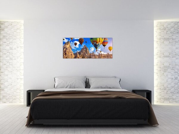 Slika - Baloni na vroč zrak, Kapadokija, Turčija. (120x50 cm)