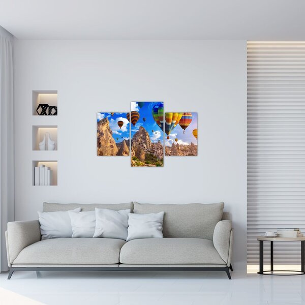 Slika - Baloni na vroč zrak, Kapadokija, Turčija. (90x60 cm)