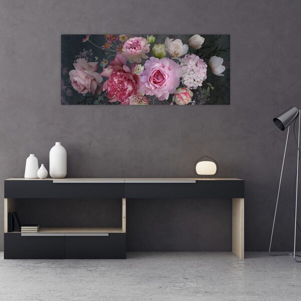 Slika - Vrtne rože (120x50 cm)