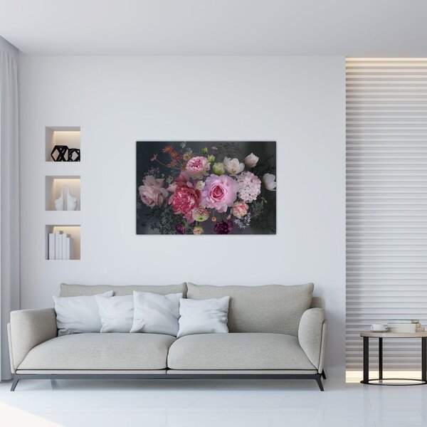 Slika - Vrtne rože (90x60 cm)