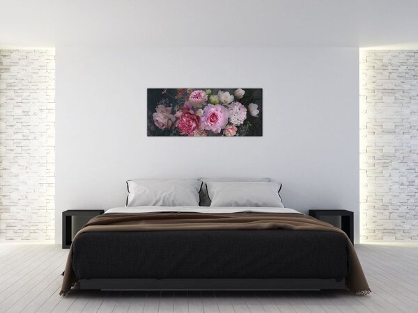 Slika - Vrtne rože (120x50 cm)