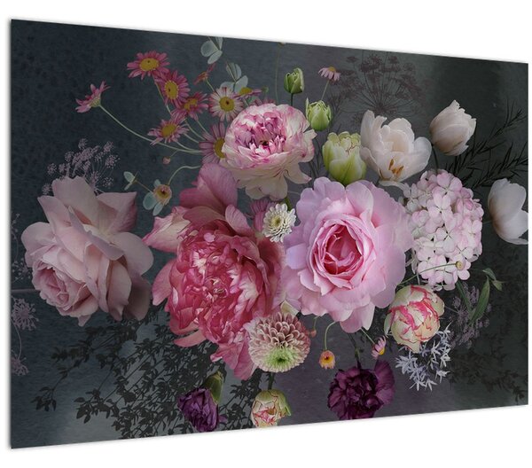 Slika - Vrtne rože (90x60 cm)