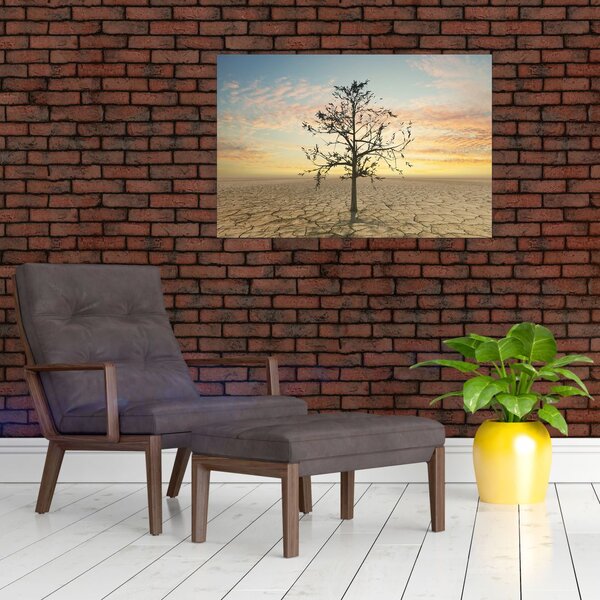 Slika - Drevo v puščavi (90x60 cm)