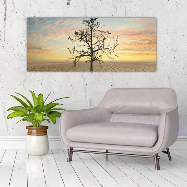 Slika - Drevo v puščavi (120x50 cm)