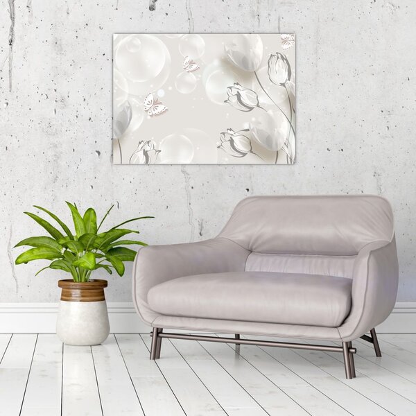 Slika - Tulipani med mehurčki (70x50 cm)