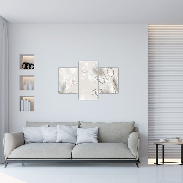 Slika - Tulipani med mehurčki (90x60 cm)