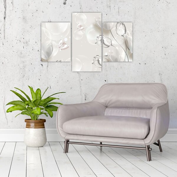 Slika - Tulipani med mehurčki (90x60 cm)