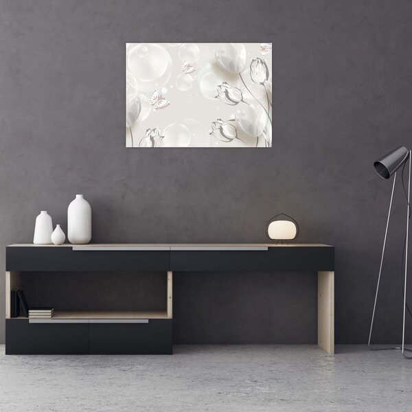 Slika - Tulipani med mehurčki (70x50 cm)