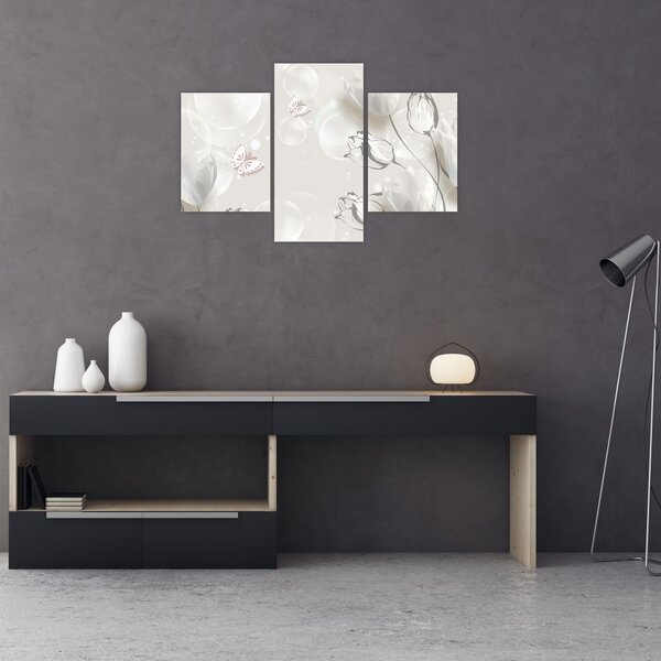 Slika - Tulipani med mehurčki (90x60 cm)
