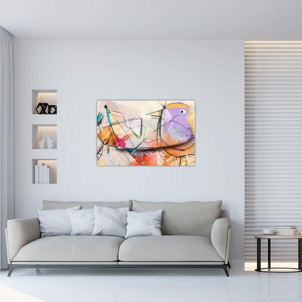 Slika - Abstrakcija, ptica (90x60 cm)