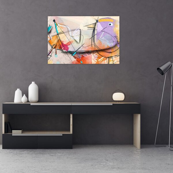 Slika - Abstrakcija, ptica (90x60 cm)