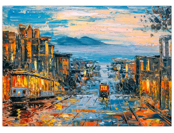 Slika - Žičnica, San Francisco (70x50 cm)