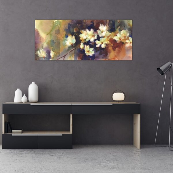Slika - Bele magnolije, slika (120x50 cm)