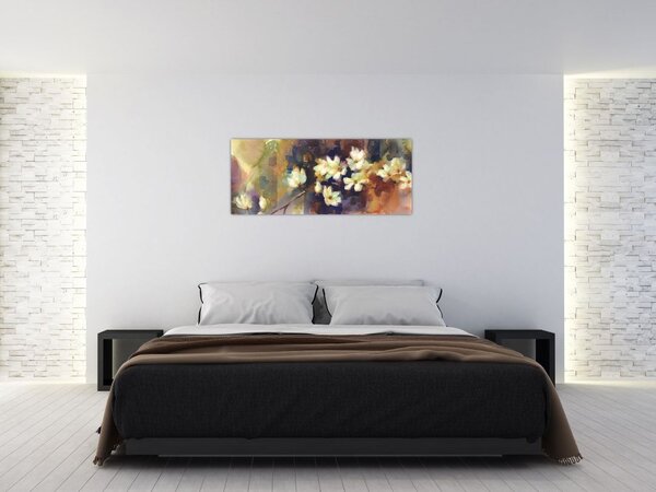 Slika - Bele magnolije, slika (120x50 cm)