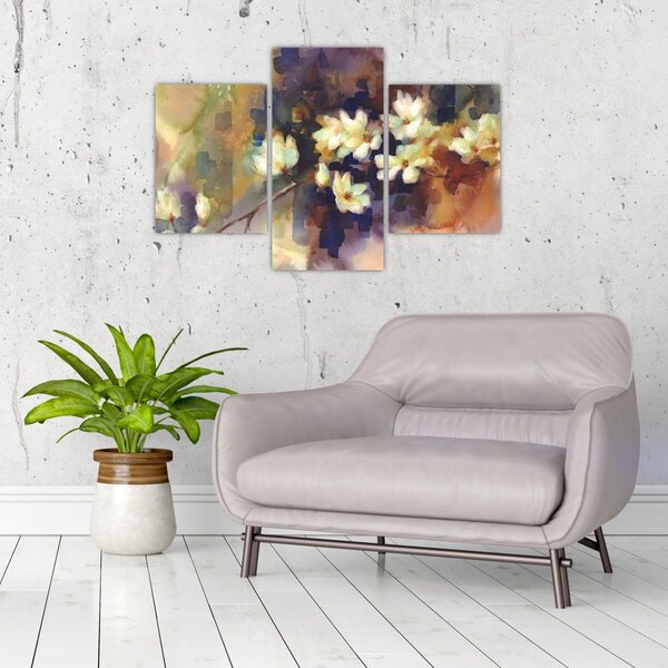 Slika - Bele magnolije, slika (90x60 cm)