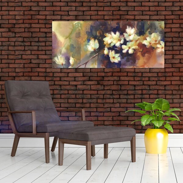 Slika - Bele magnolije, slika (120x50 cm)
