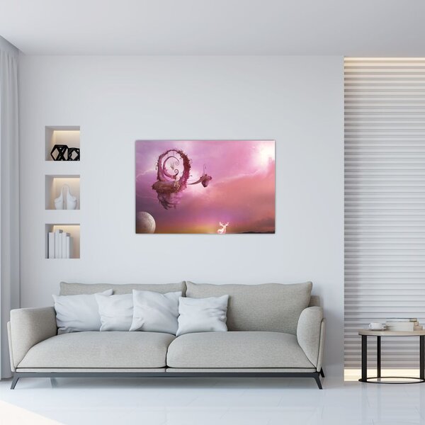 Slika - Vila na plavajočem otoku (90x60 cm)