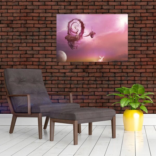 Slika - Vila na plavajočem otoku (90x60 cm)