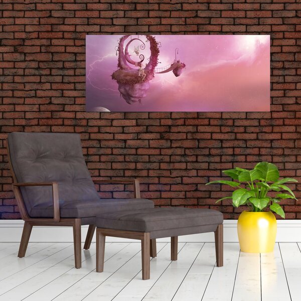 Slika - Vila na plavajočem otoku (120x50 cm)