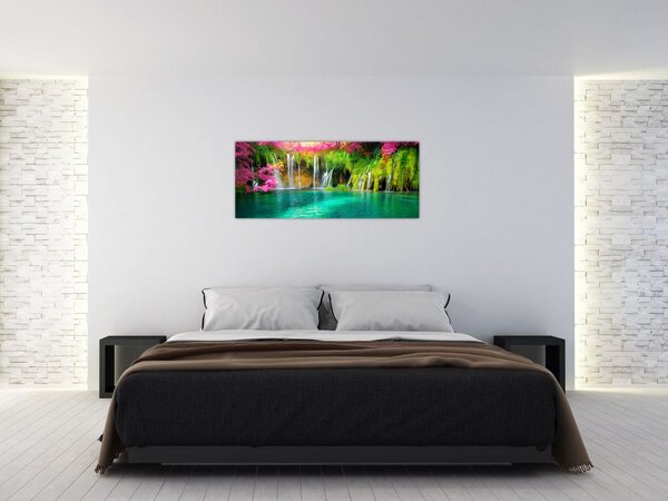 Slika - Slap, Plitvička jezera, Hrvaška (120x50 cm)
