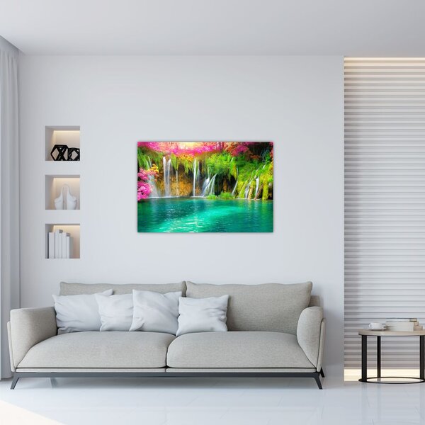 Slika - Slap, Plitvička jezera, Hrvaška (90x60 cm)