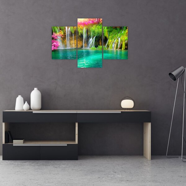 Slika - Slap, Plitvička jezera, Hrvaška (90x60 cm)