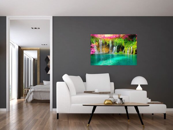 Slika - Slap, Plitvička jezera, Hrvaška (90x60 cm)
