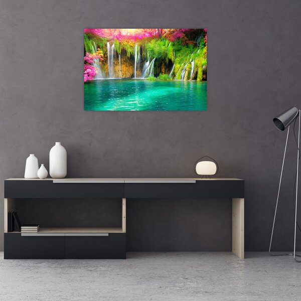 Slika - Slap, Plitvička jezera, Hrvaška (90x60 cm)