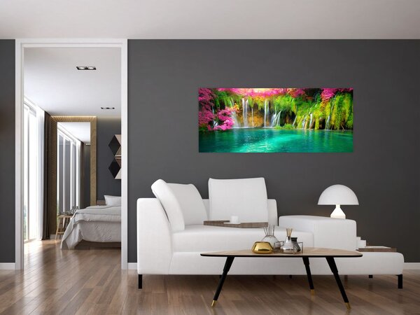 Slika - Slap, Plitvička jezera, Hrvaška (120x50 cm)