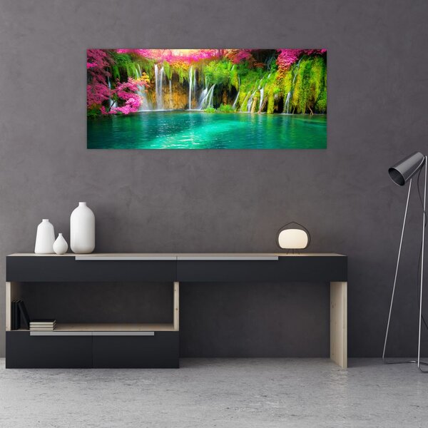 Slika - Slap, Plitvička jezera, Hrvaška (120x50 cm)