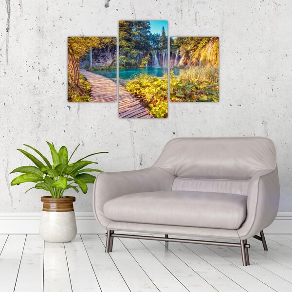 Slika - Plitvička jezera, Hrvaška (90x60 cm)