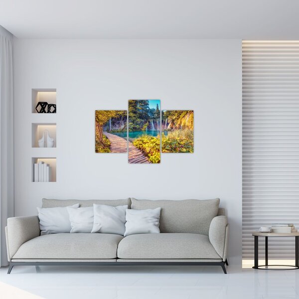 Slika - Plitvička jezera, Hrvaška (90x60 cm)