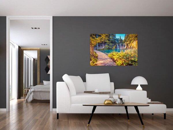 Slika - Plitvička jezera, Hrvaška (90x60 cm)