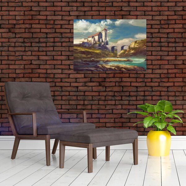 Slika - Srednjeveški grad (70x50 cm)