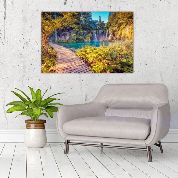 Slika - Plitvička jezera, Hrvaška (90x60 cm)