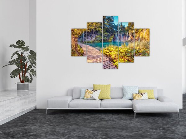 Slika - Plitvička jezera, Hrvaška (150x105 cm)