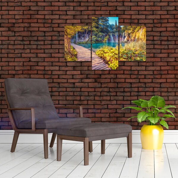 Slika - Plitvička jezera, Hrvaška (90x60 cm)