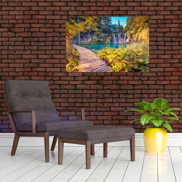 Slika - Plitvička jezera, Hrvaška (90x60 cm)