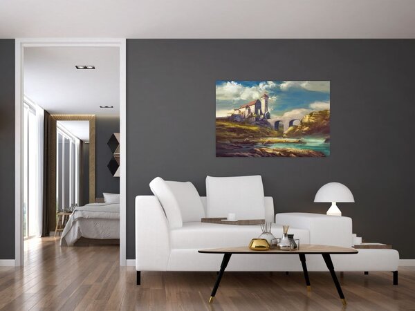Slika - Srednjeveški grad (90x60 cm)