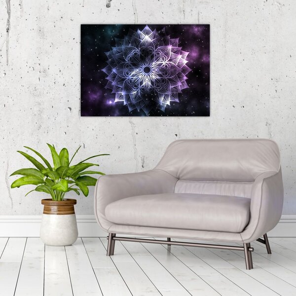 Slika - Lotusova mandala v vesolju (70x50 cm)