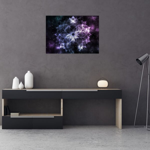 Slika - Lotusova mandala v vesolju (70x50 cm)