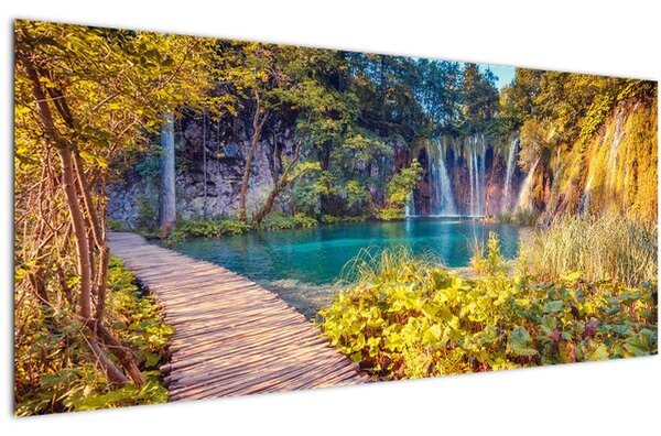 Slika - Plitvička jezera, Hrvaška (120x50 cm)
