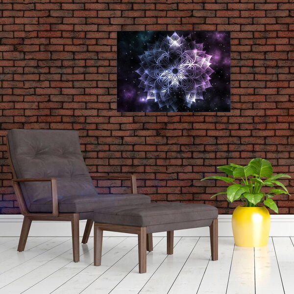 Slika - Lotusova mandala v vesolju (70x50 cm)