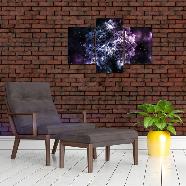 Slika - Lotusova mandala v vesolju (90x60 cm)
