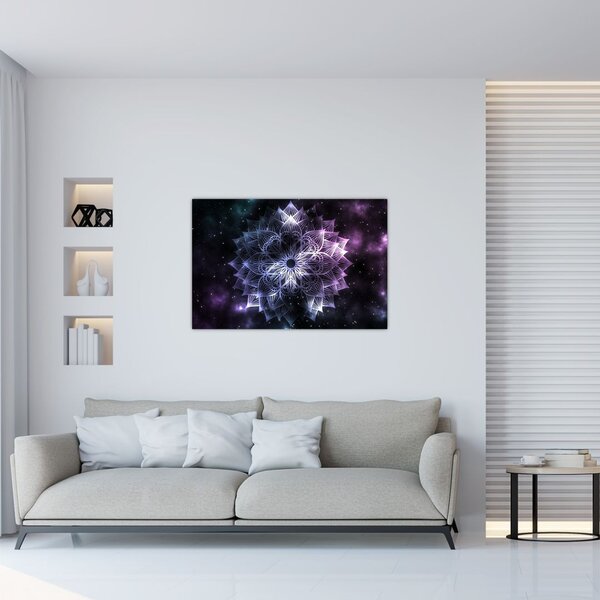 Slika - Lotusova mandala v vesolju (90x60 cm)