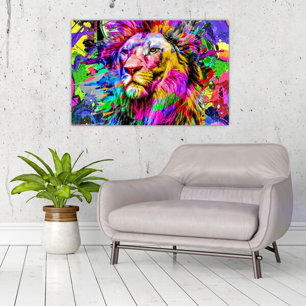 Slika - 3D podoba leva (90x60 cm)