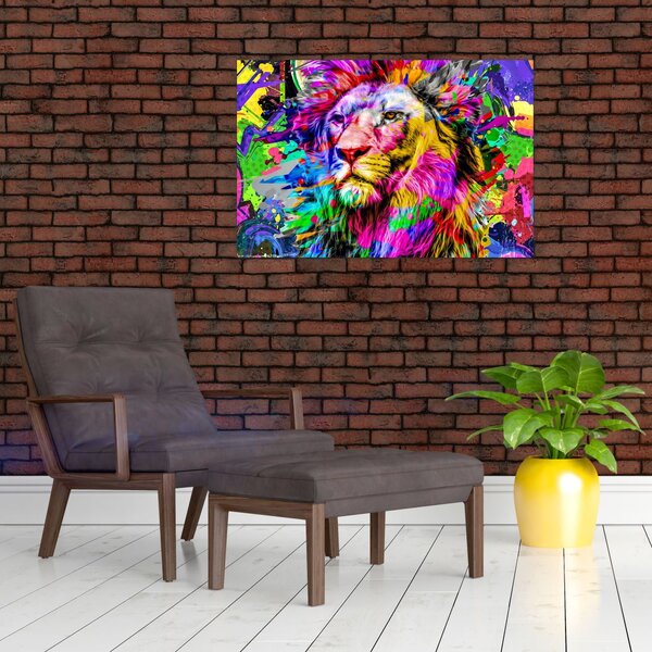 Slika - 3D podoba leva (90x60 cm)