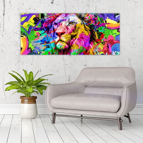 Slika - 3D podoba leva (120x50 cm)